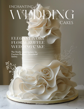 Load image into Gallery viewer, Elegant Ivory Floral Ruffle Wedding Cake — Third Edition 2026, veruska925.com